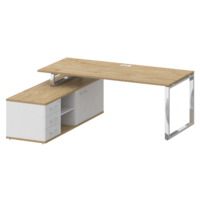 Стол руководителя с опорной греденцией , левый SHIFT SK.SRG-200 (L) 2000*1800*753